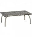 Rattan Coffee Table, Grey, 90 L x 50 W x 35 H cm, All-Weather, Stylish, Durable