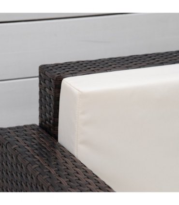 Garden Rattan Single Sofa Chair Brown PE UV Resistant 75cmx70cmx80cm Outdoor