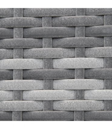 2 in 1 Rattan Folding Daybed Sofa Grey w/Cushion
