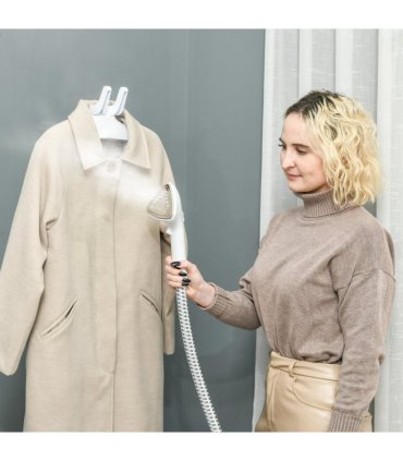 Upright Garment Clothes Steamer, 45s Fast Heat-up, 1.7L Tank White w/