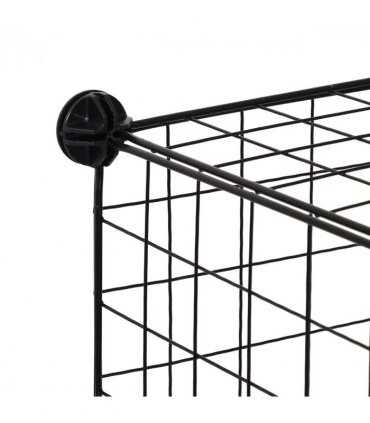 DIY 6 Cube Wire Storage Cabinet Organiser, 111L x 37W x 111Hcm-Black