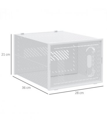 18PCS Clear Shoe Box, Plastic Stackable UK/EU Size up to 12, 28 x 36 x 21cm