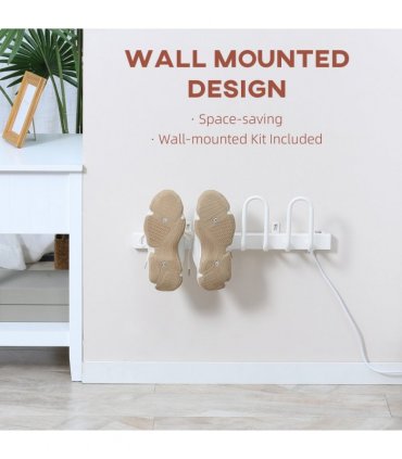 2 Pairs Electric Shoe Dryer, Wall Mount Boots, Leather Shoes, Socks, White
