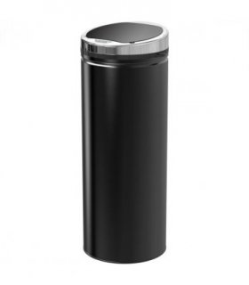 Sensor Trash Can 50L Stainless Steel Black 30.5cm x 30.5cm x 81.5cm