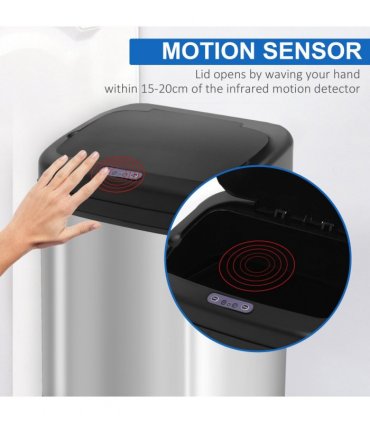 20L Stainless Steel Auto Kitchen Bin Sensor  Bucket in L Size