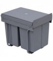 Recycle Waste Bin Pull Out Dustbin Recycling Cabinet  40L-Grey