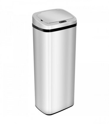 50L Motion Sensor ABS Rubbish Bin Siler/Black