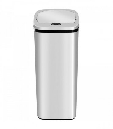 50L Motion Sensor ABS Rubbish Bin Siler/Black