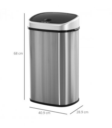Sensor Bin Chrome ABS Plastic Mirror Stainless Steel Touch-Free Lid