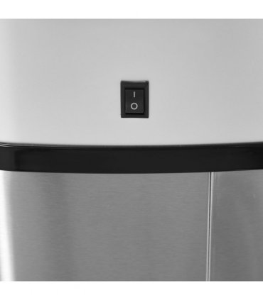 Sensor Bin Chrome ABS Plastic Mirror Stainless Steel Touch-Free Lid