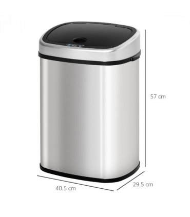 Sensor Dustbin Touchless Automatic Bin Mirror Stainless Steel 48L