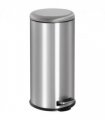 30L Pedal Bin, ?29.2 cm-Black/Silver