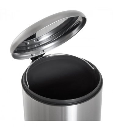 30L Pedal Bin, ?29.2 cm-Black/Silver