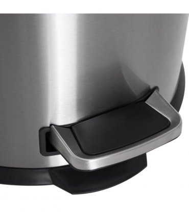30L Pedal Bin, ?29.2 cm-Black/Silver