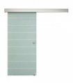 Tempered Sliding Barn Door Kit Aluminum-alloy Rail Frosted Glass