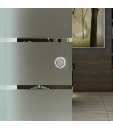 Tempered Sliding Barn Door Kit Aluminum-alloy Rail Frosted Glass