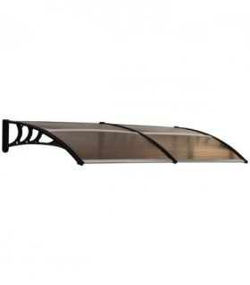 Polycarbonate Brown 75cm x 195cm x 23cm Clear Door Canopy Awning UV Protection