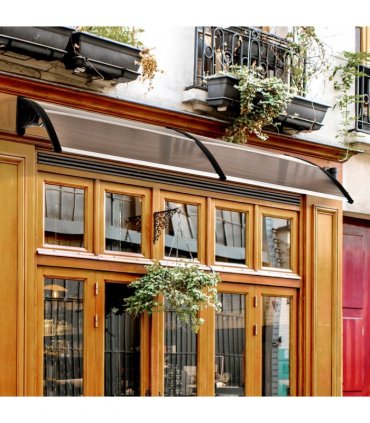 Polycarbonate Brown 75cm x 195cm x 23cm Clear Door Canopy Awning UV Protection