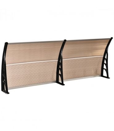 Polycarbonate Brown 75cm x 195cm x 23cm Clear Door Canopy Awning UV Protection