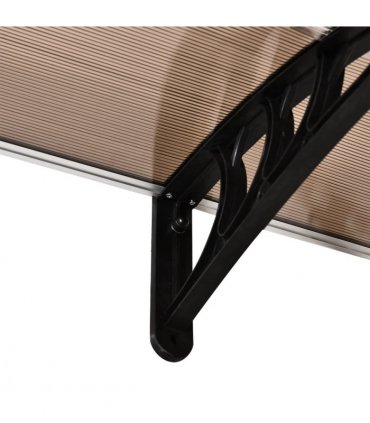 Polycarbonate Brown 75cm x 195cm x 23cm Clear Door Canopy Awning UV Protection