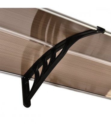 Polycarbonate Brown 75cm x 195cm x 23cm Clear Door Canopy Awning UV Protection