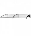 Awning White Polycarbonate 75cm x 195cm x 23cm UV-resistant Lightweight Durable