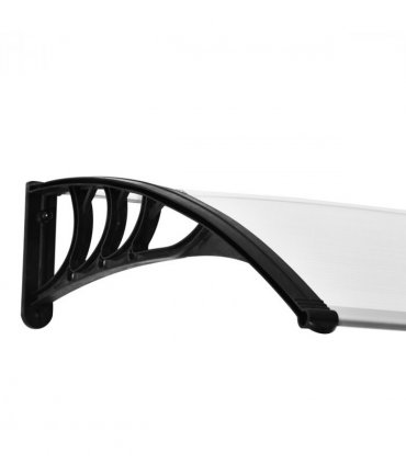 Awning White Polycarbonate 75cm x 195cm x 23cm UV-resistant Lightweight Durable
