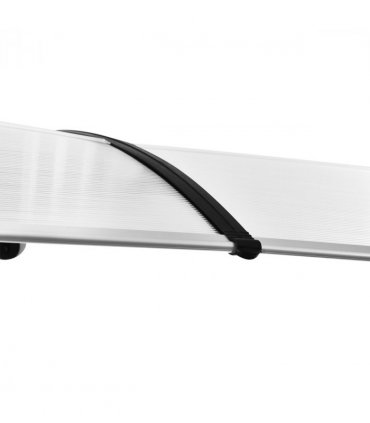 Awning White Polycarbonate 75cm x 195cm x 23cm UV-resistant Lightweight Durable