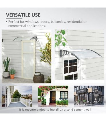 Door Canopy Awning Outdoor Window Rain Clear