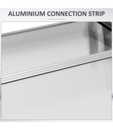 Front Door Canopy, Outdoor Awning, 300 x 100cm Rain Shelter Clear 300x100