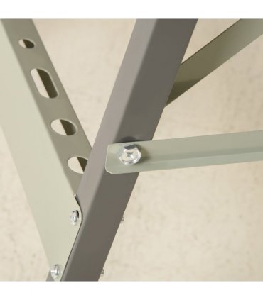 Work Bench Grey MDF 62.5cmx60.5cmx78.5cm 4-1 Work Bench, Saw Horse Clamp Table