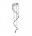 Chandelier Crystal Glass Silver 30cm x 30cm x 120cm 160 Octagons Metal Base