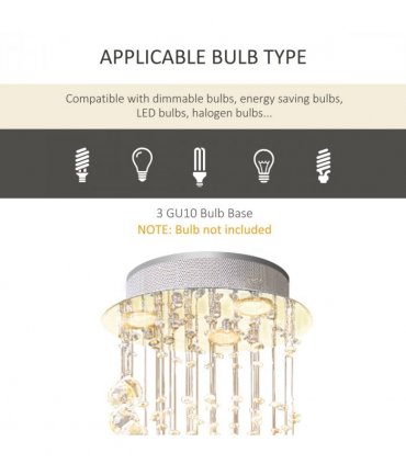 Chandelier Crystal Glass Silver 30cm x 30cm x 120cm 160 Octagons Metal Base
