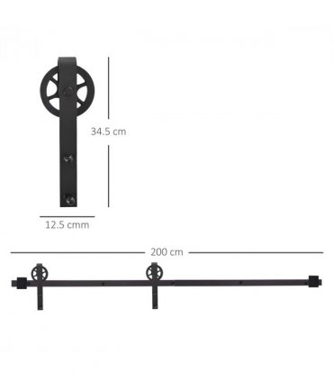 Sliding Barn Door Hardware Kit,6.6 Ft
