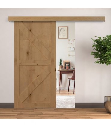 Rustic Sliding Door 6.5 ft Classic Kit Set 2000mm For Single Wooden