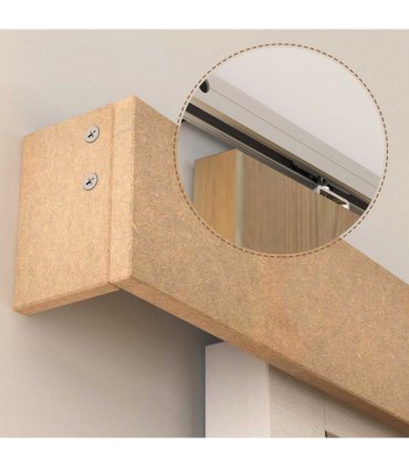 Rustic Sliding Door 6.5 ft Classic Kit Set 2000mm For Single Wooden