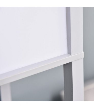 Floor Lamp 4-Tier Grey MDF 26cm x 26cm x 160cm - Light with Storage Shelf