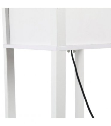 Floor Lamp White 26cm x 26cm x 160cm 4-Tier Floor Lamp with Storage Shelf