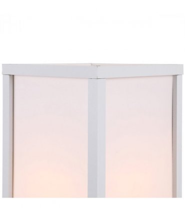 Floor Lamp White 26cm x 26cm x 160cm 4-Tier Floor Lamp with Storage Shelf