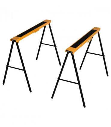 Steel Non-Slip 2-Peice Saw Horse Black/Yellow