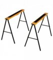 Steel Non-Slip 2-Peice Saw Horse Black/Yellow