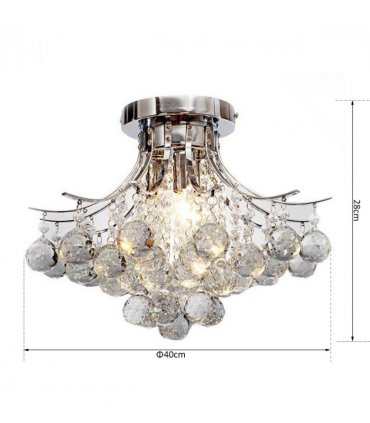 Ceiling Lighting Chandelier Modern K9 Crystal Transparent 40 x 28 H (cm)