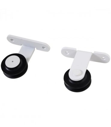 6ft Modern Carbon Steel Sliding Door Track Kit White
