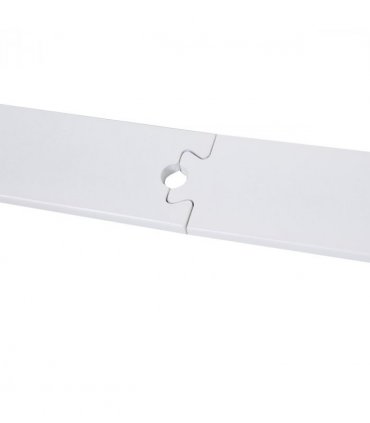 6ft Modern Carbon Steel Sliding Door Track Kit White