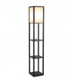 Floor Lamp, 4-tier Open Shelves, 26L x 26W x 160Hcm-Black/White Shelf