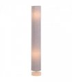 Floor Lamp Wooden Base, Linen Fabric Grey 120H cm x 15cm x 15cm Uplighter