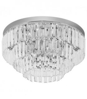 Round Crystal Ceiling Lamp 7 Lights Chandelier Mounted Fixture