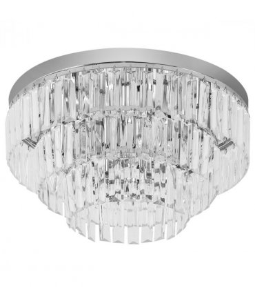 Round Crystal Ceiling Lamp 7 Lights Chandelier Mounted Fixture