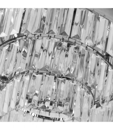 Round Crystal Ceiling Lamp 7 Lights Chandelier Mounted Fixture