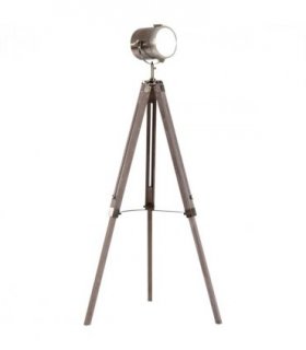 Floor Lamp, 65L, Wood/Bronze Colour, 140cm Height, Adjustable Angle